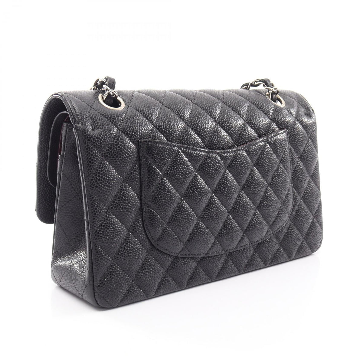 CHANEL Black Matelasse W flap Grained Calfskin leather 2101220037789
