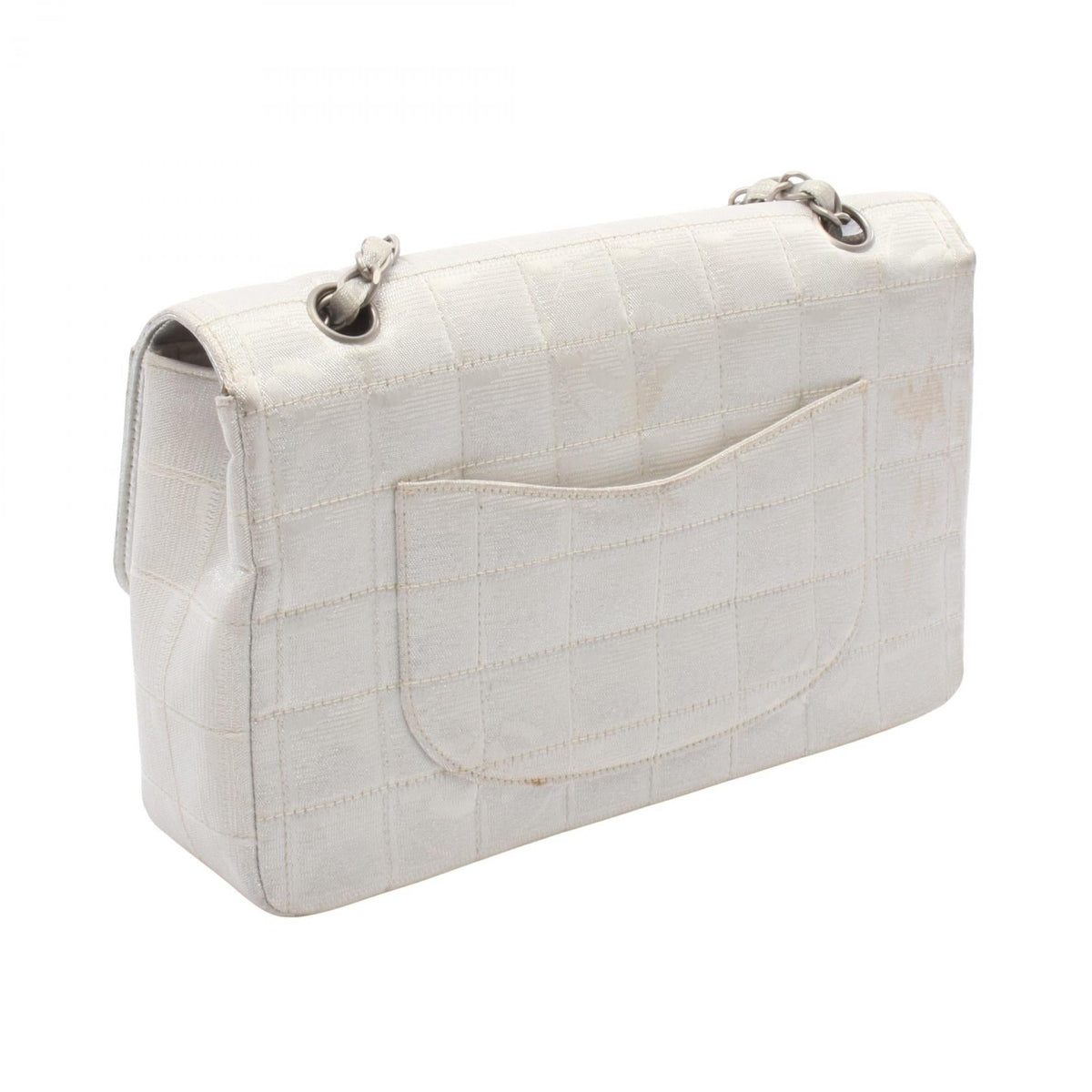 CHANEL Silver New travel line leather�Nylon canvas 2101220036300