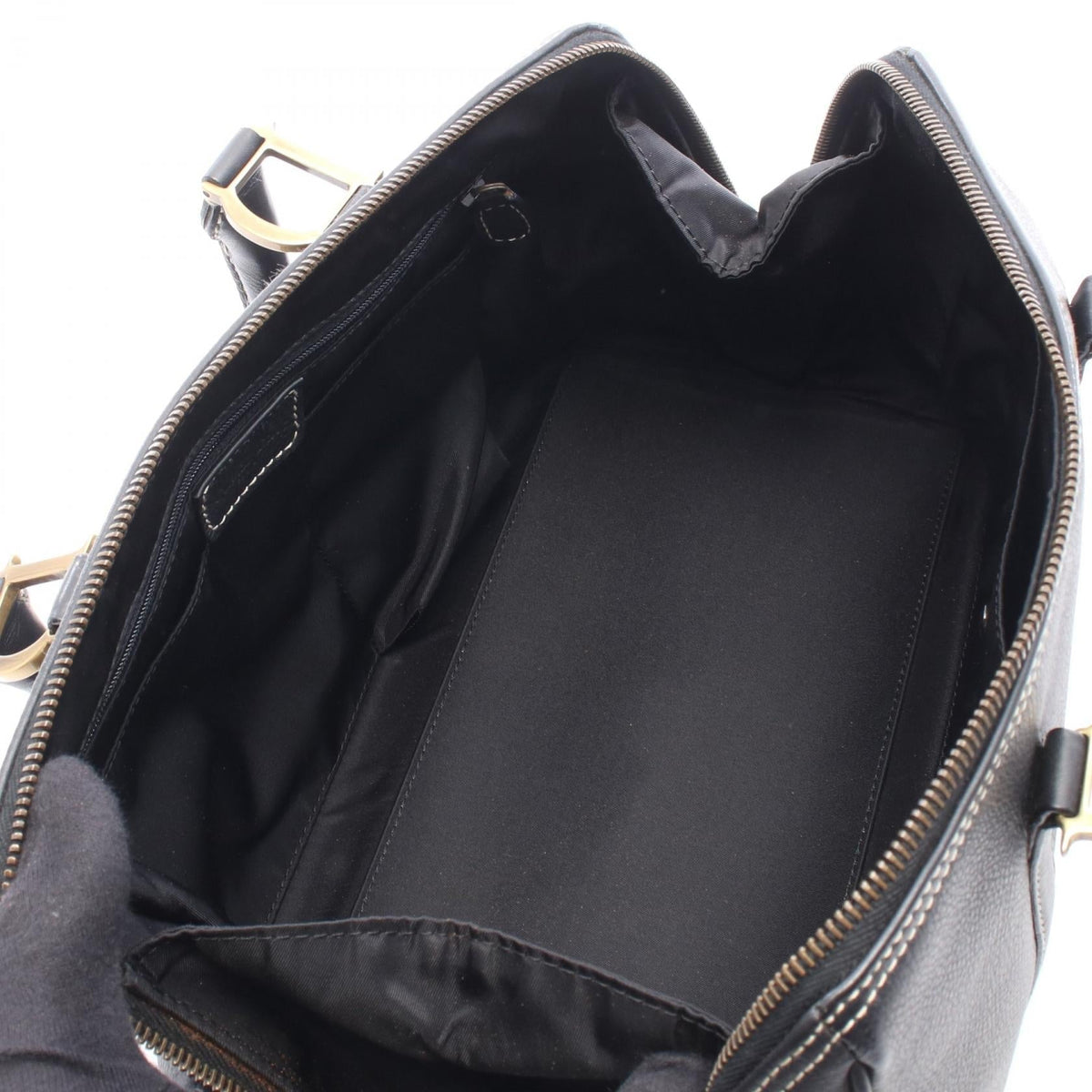 Dior vintage Boston bag Black leather 2101220036379