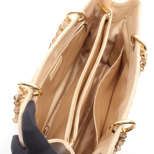 CHANEL Beige Matelasse Grand Shopping GST Grained Calfskin leather A50995 2101220036430