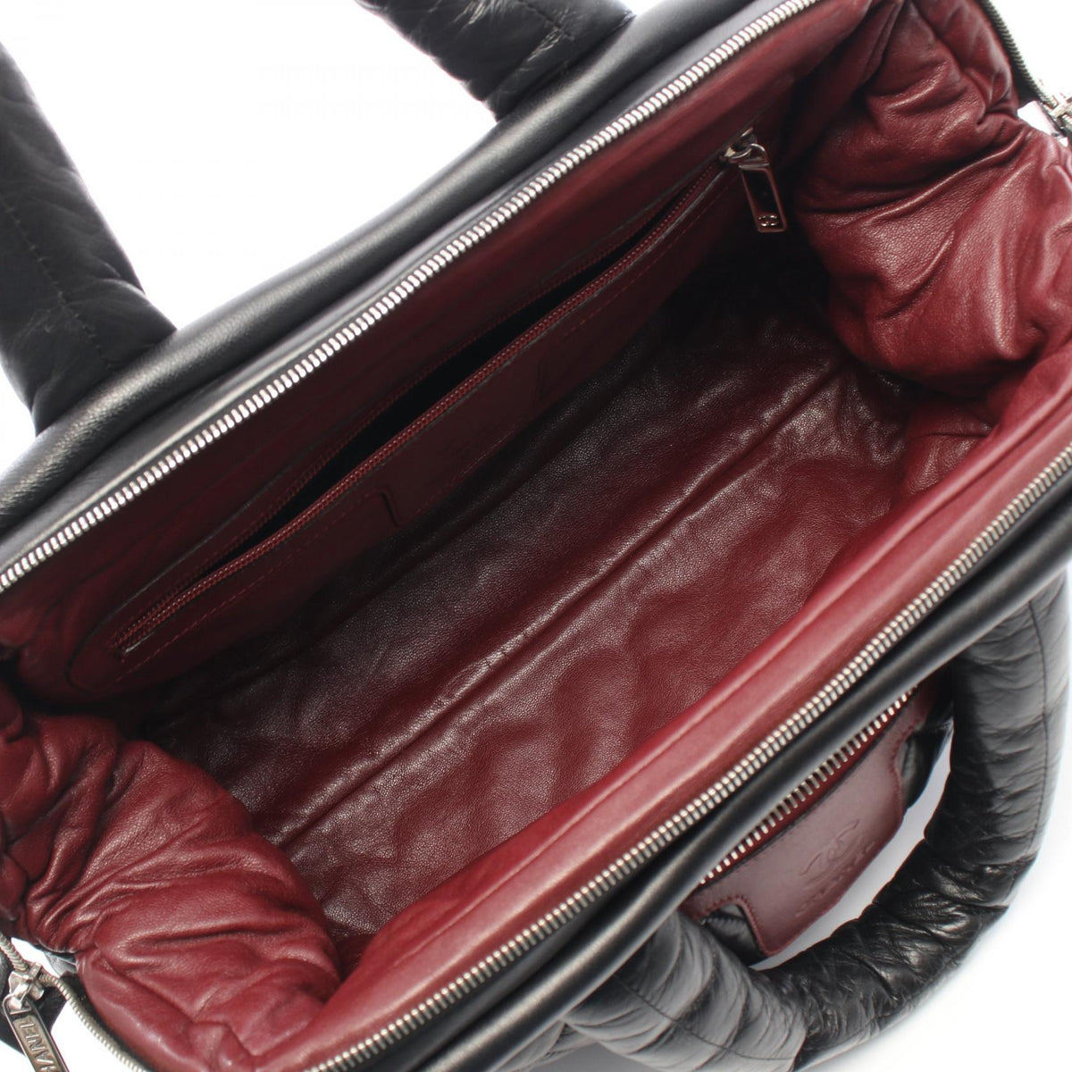 CHANEL Black/Bordeaux Cococoon Lambskin (sheep leather) 2101220035433
