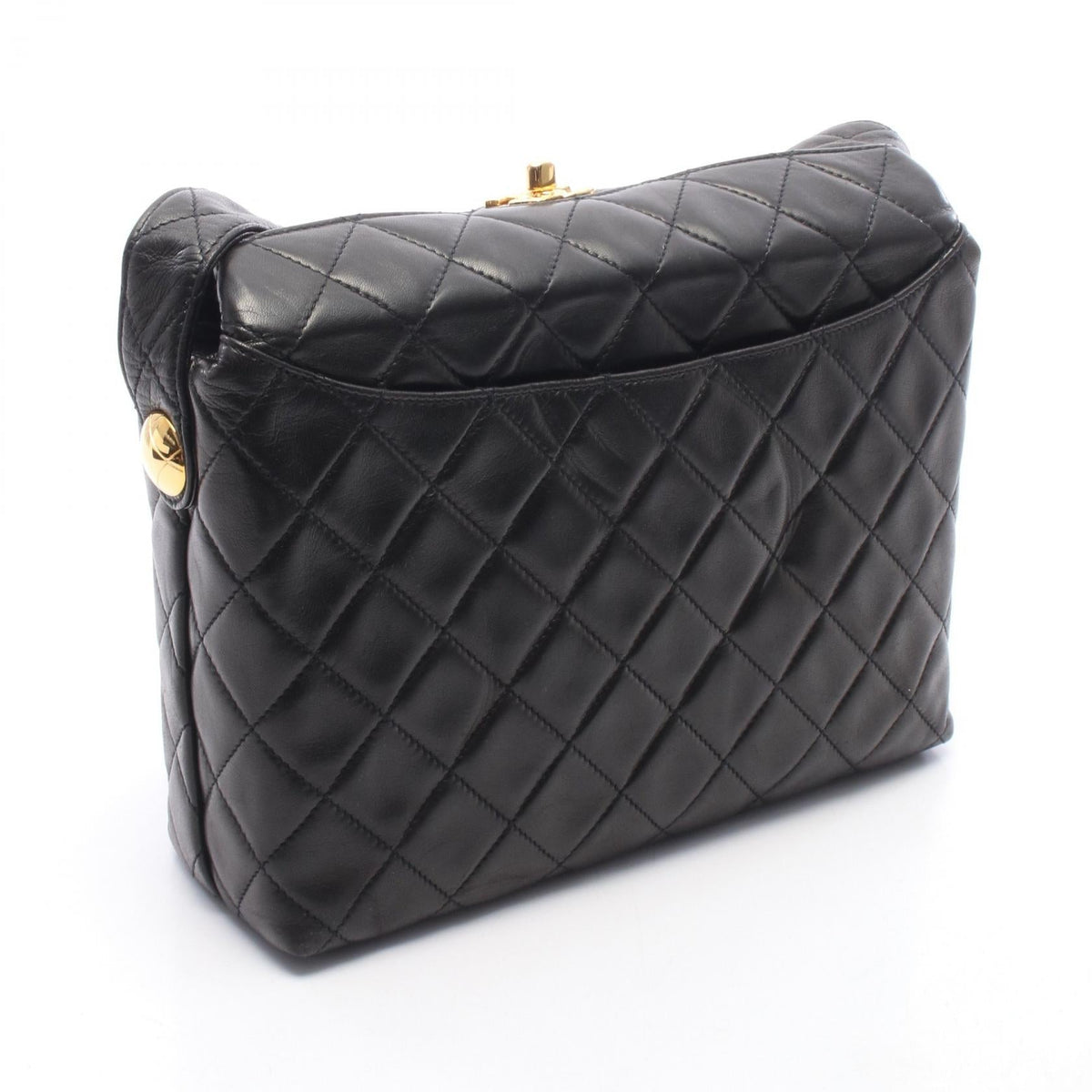 CHANEL Black Matelasse Lambskin (sheep leather) 2101220035549