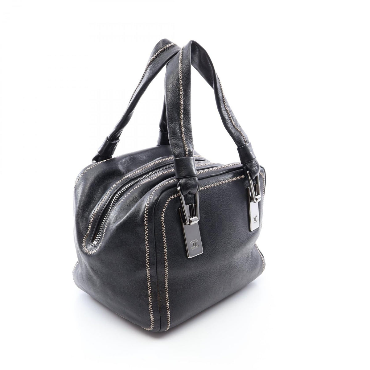 CHANEL Black Lambskin (sheep leather) 2101220035655