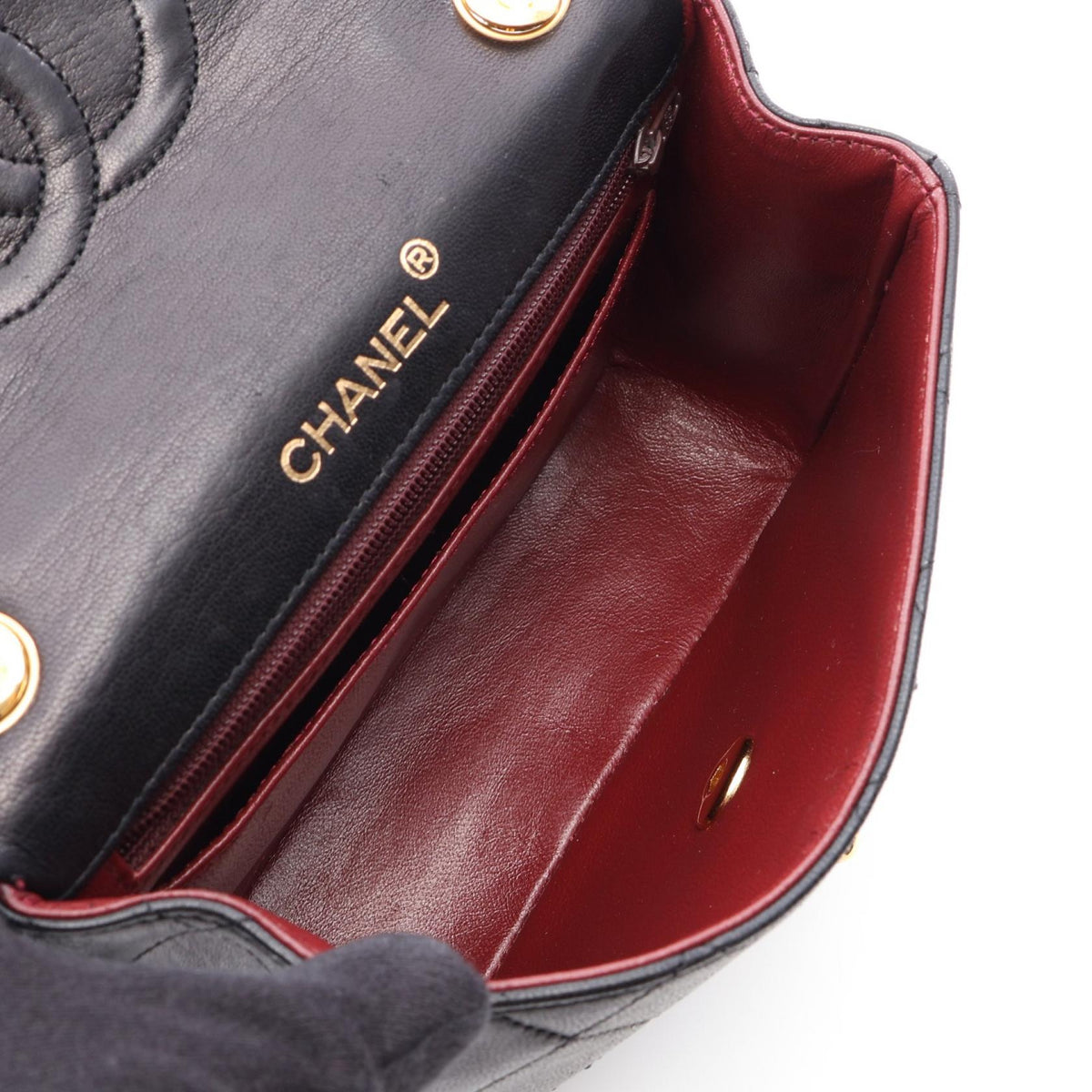 CHANEL Black Mini Matelasse Lambskin (sheep leather) 2101220035617