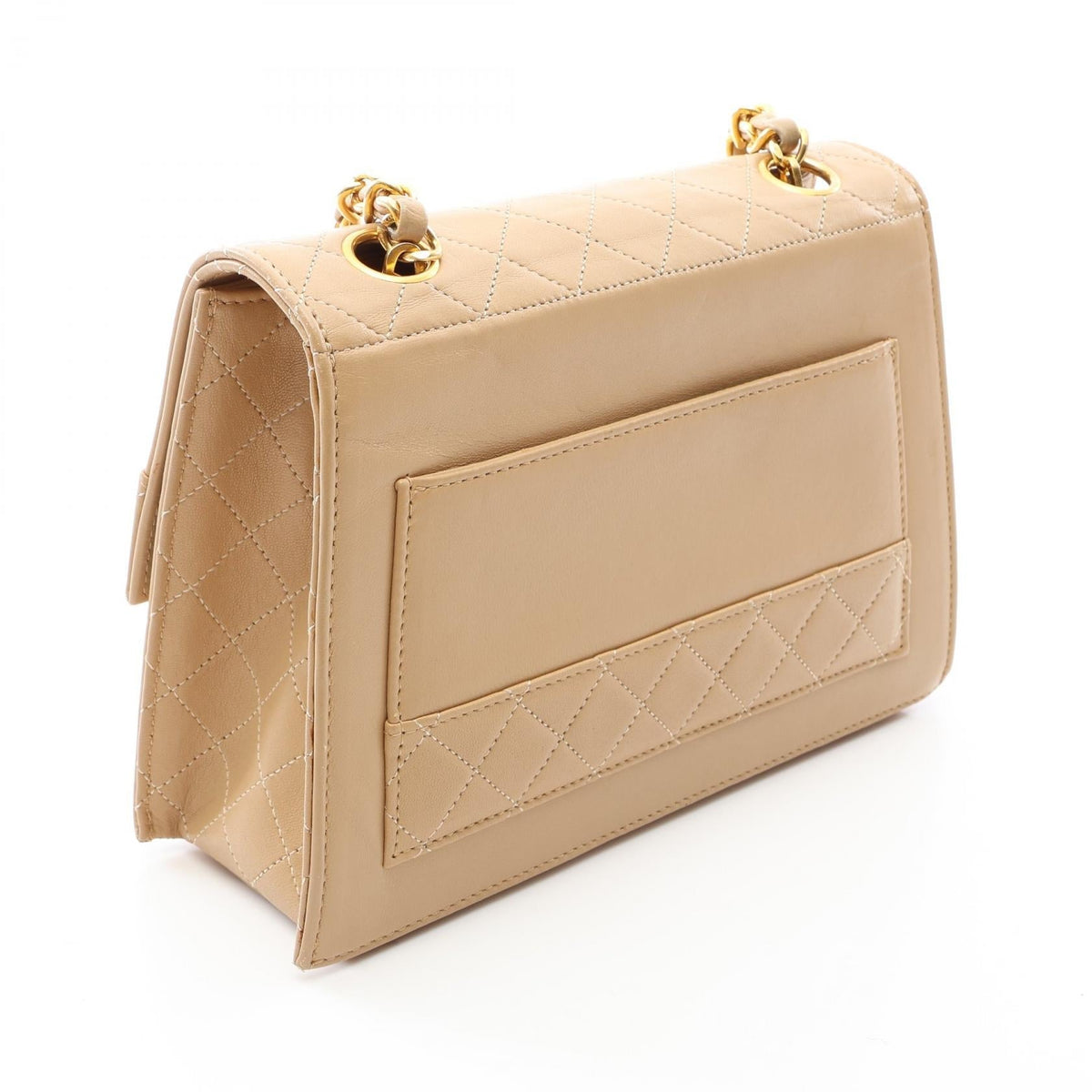 CHANEL Beige Matelasse Lambskin (sheep leather) 2101220035662