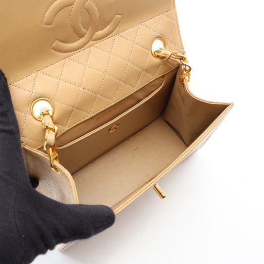 CHANEL Beige Matelasse Lambskin (sheep leather) 2101220035662