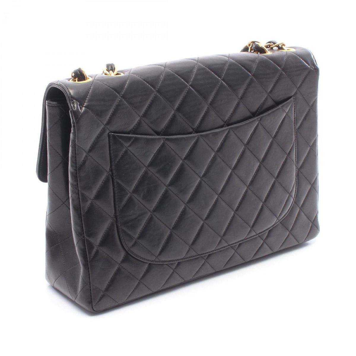 CHANEL Black Deca Matelasse 30 Single Flap Lambskin (sheep leather) 2101220035730