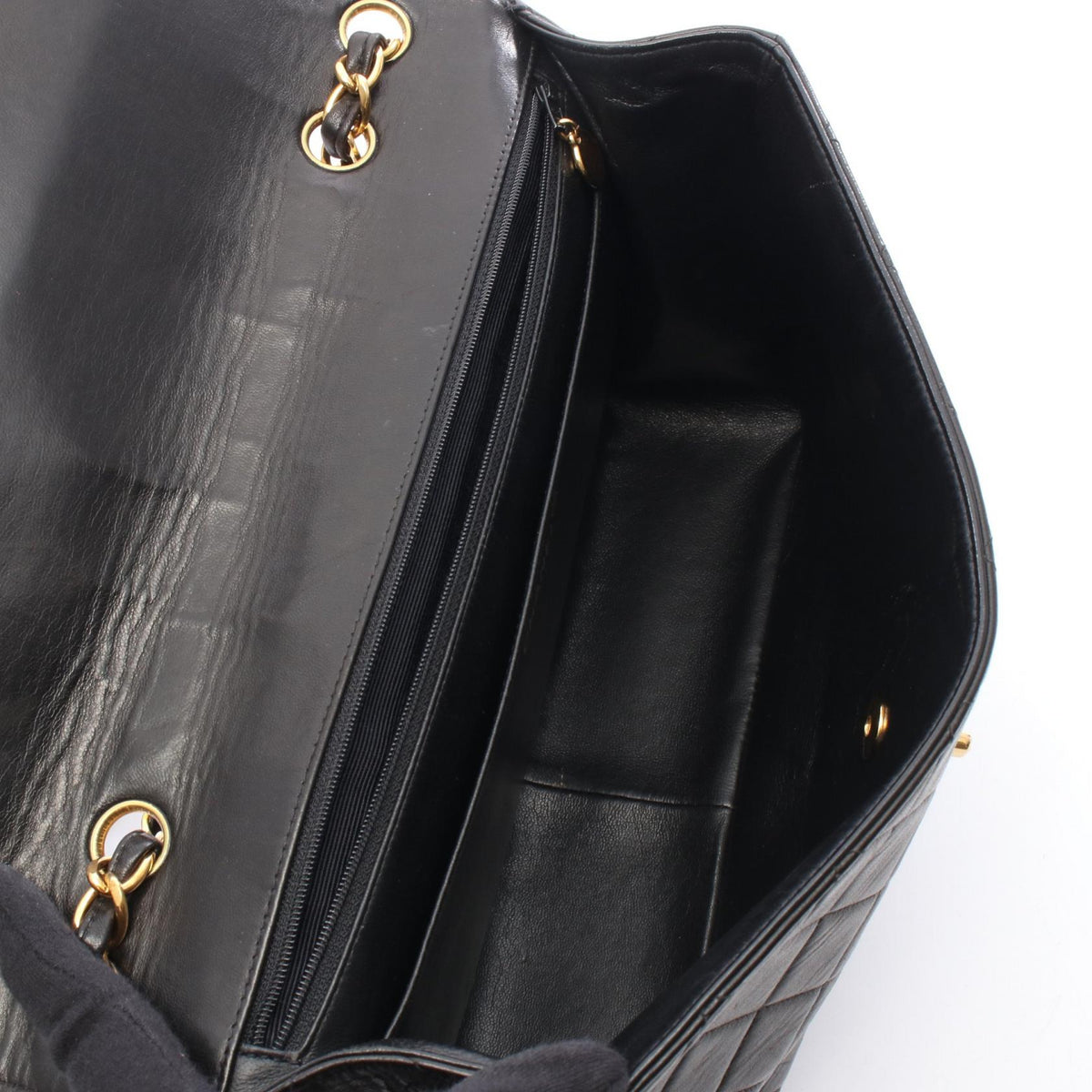 CHANEL Black Deca Matelasse 30 Single Flap Lambskin (sheep leather) 2101220035730