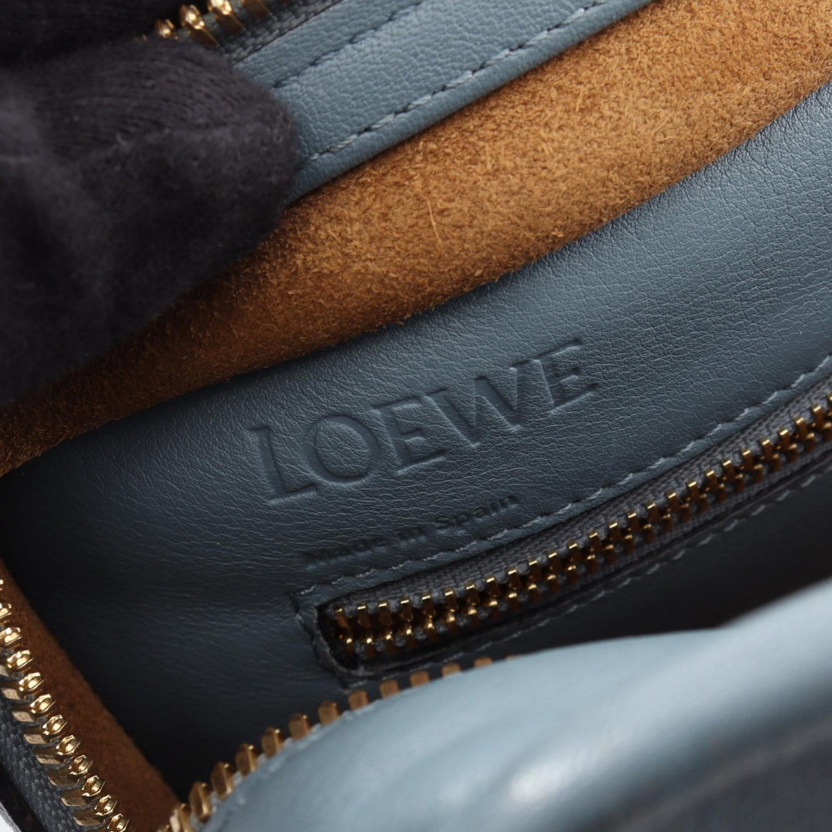LOEWE Amazona 23 2WAY Handbag Blue leather 2101220035860