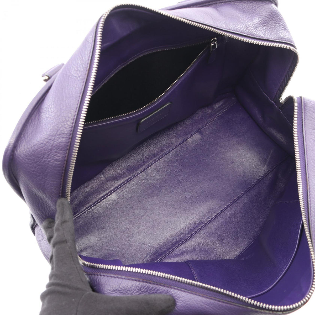 LOEWE Amazona 36 Handbag Purple leather 2101220035877