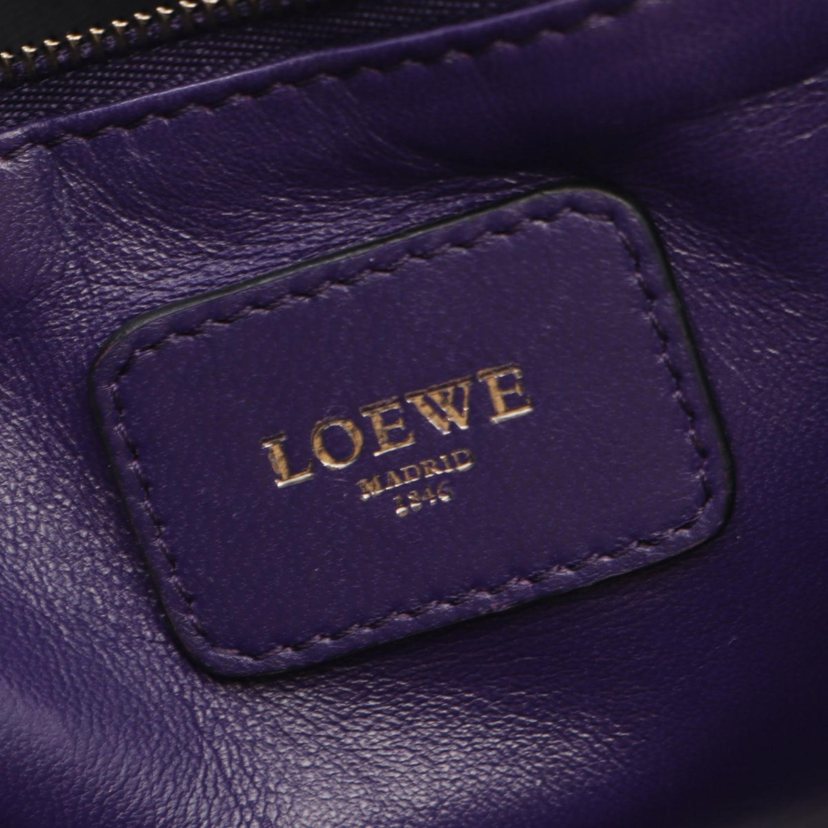 LOEWE Amazona 36 Handbag Purple leather 2101220035877