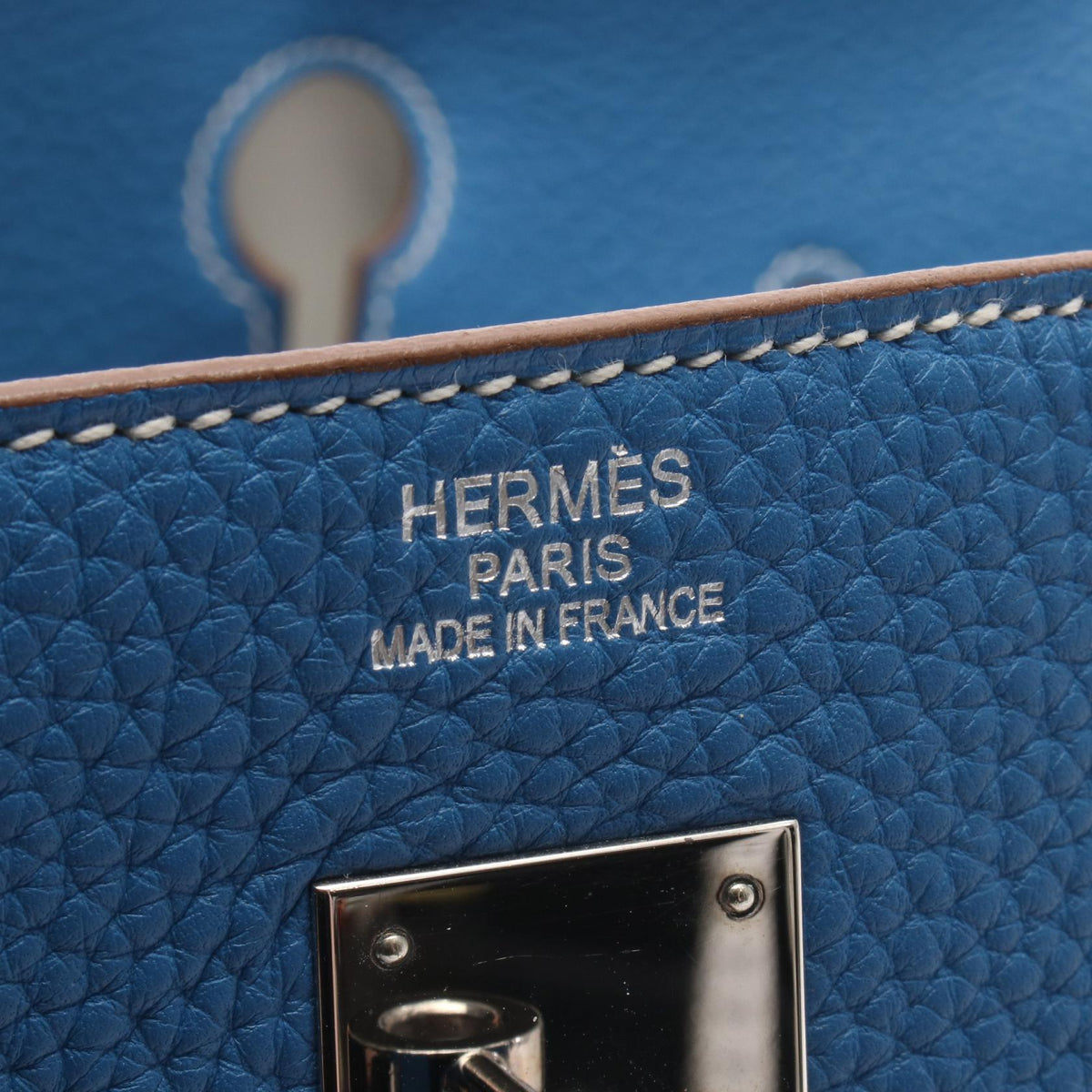HERMES Birkin 40 Verso HandbagMykonos Mykonos Blue/White Taurillon Clemence leather Taurillon Clemence 2101220035839