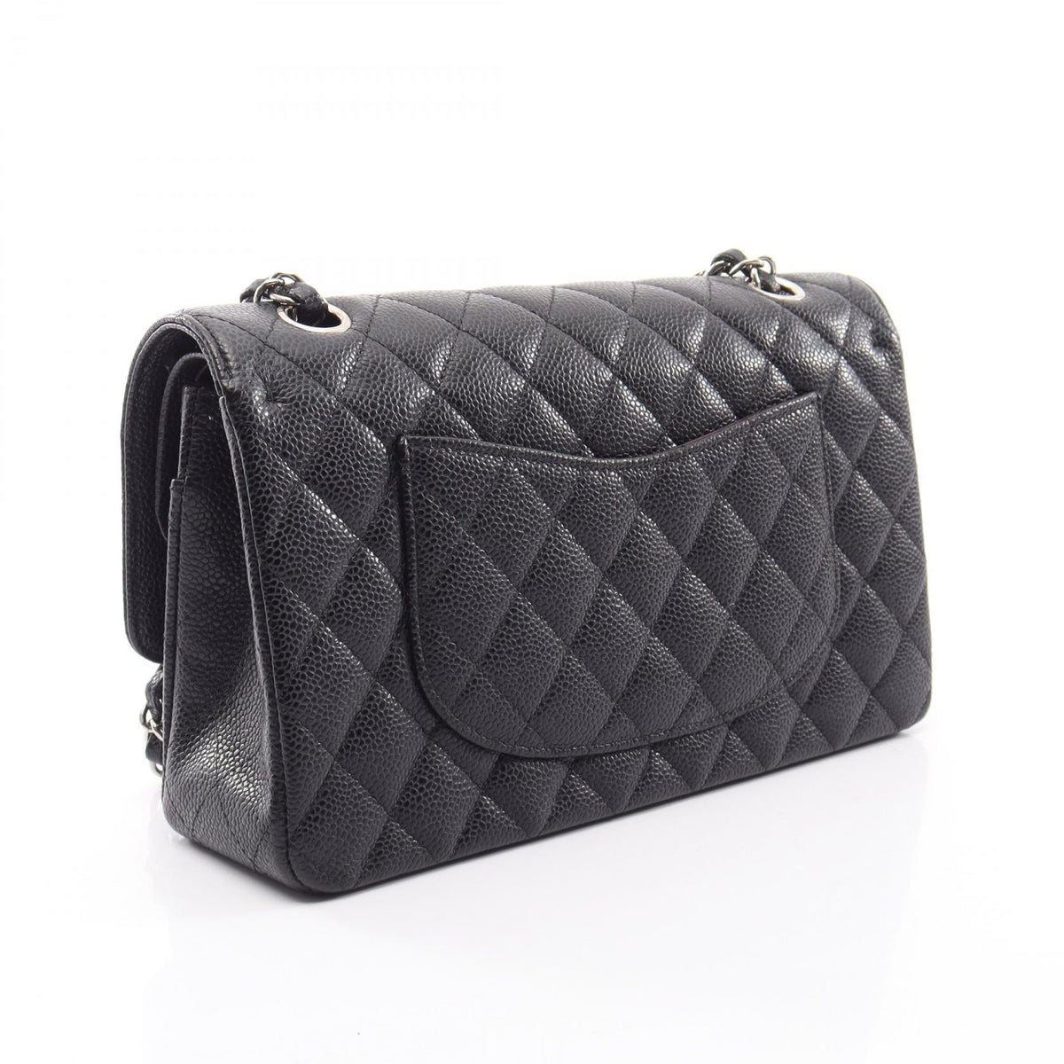 CHANEL Black Matelasse W flap Grained Calfskin leather 2101220035273