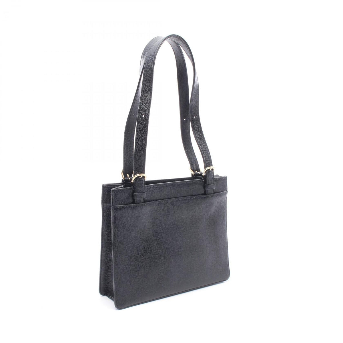 CHANEL Black Grained Calfskin leather 2101220035372