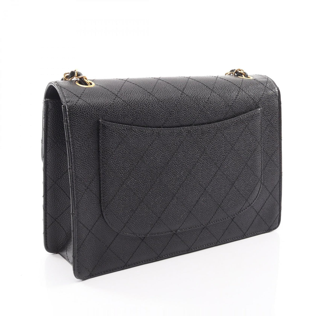 CHANEL Black Matelasse Grained Calfskin leather 2101220035693