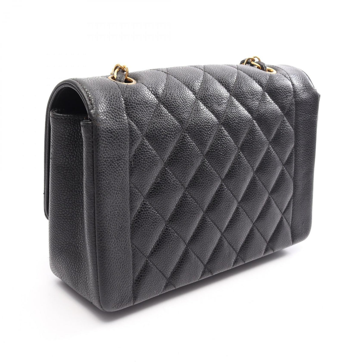 CHANEL Black Matelasse Diana Flap Grained Calfskin leather A01165 2101220035921