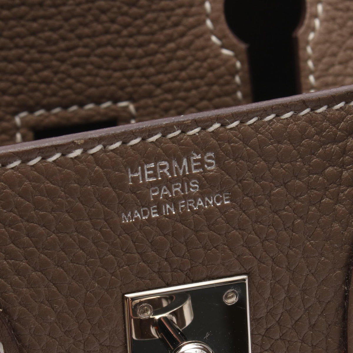 HERMES Birkin 25 HandbagEtoupe Grey Etoupe Grey Gray Togo leather leather Togo leather 2120300055406
