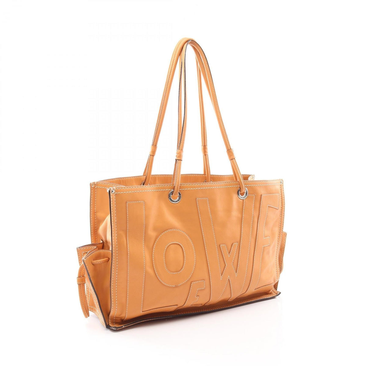 LOEWE Anagram Shopper Tote Tote Bag Brown leather 2106800637830