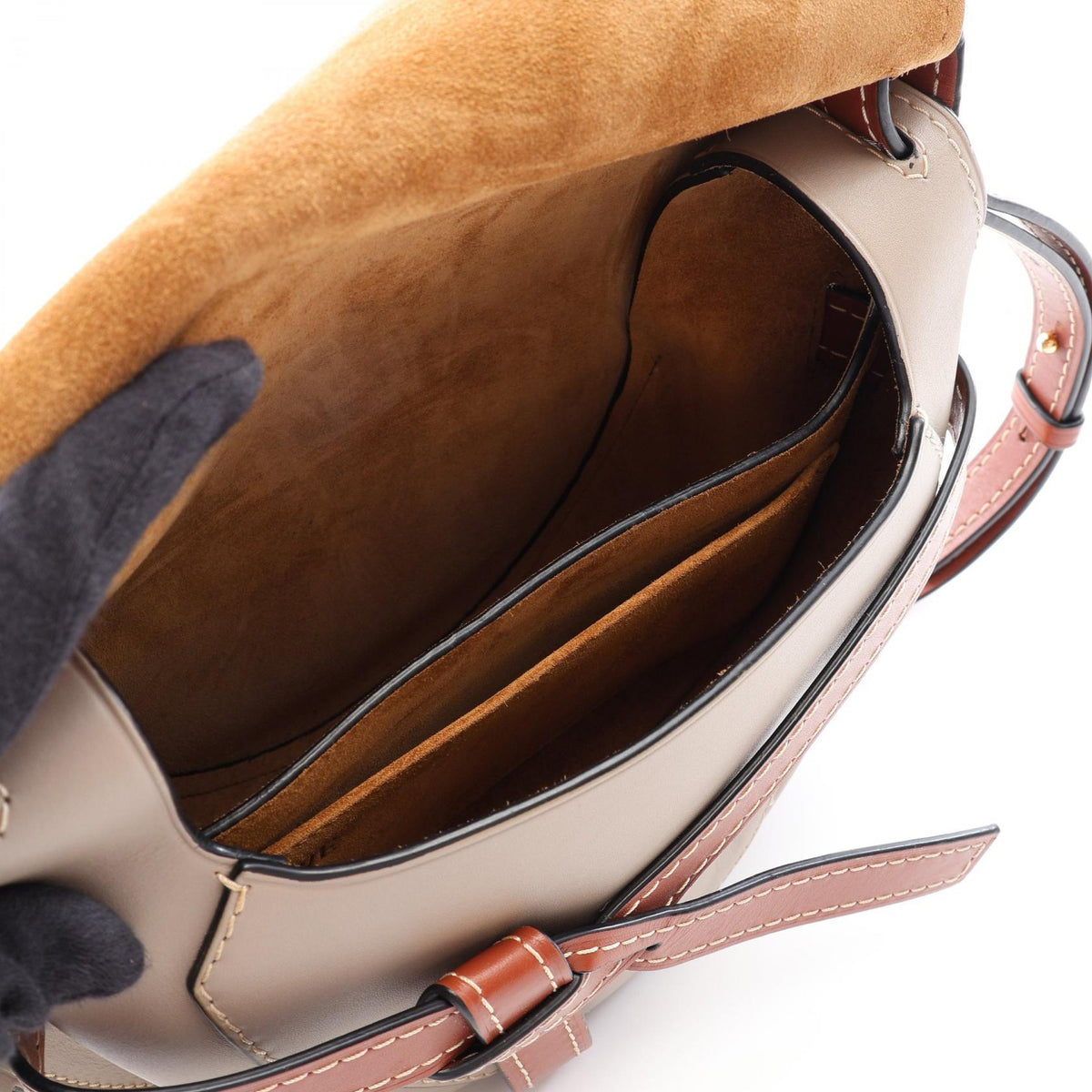 LOEWE GATE BAG Gate Bag Small Shoulder Bag Brown/Beige leather 321.54.T20 2101220031022