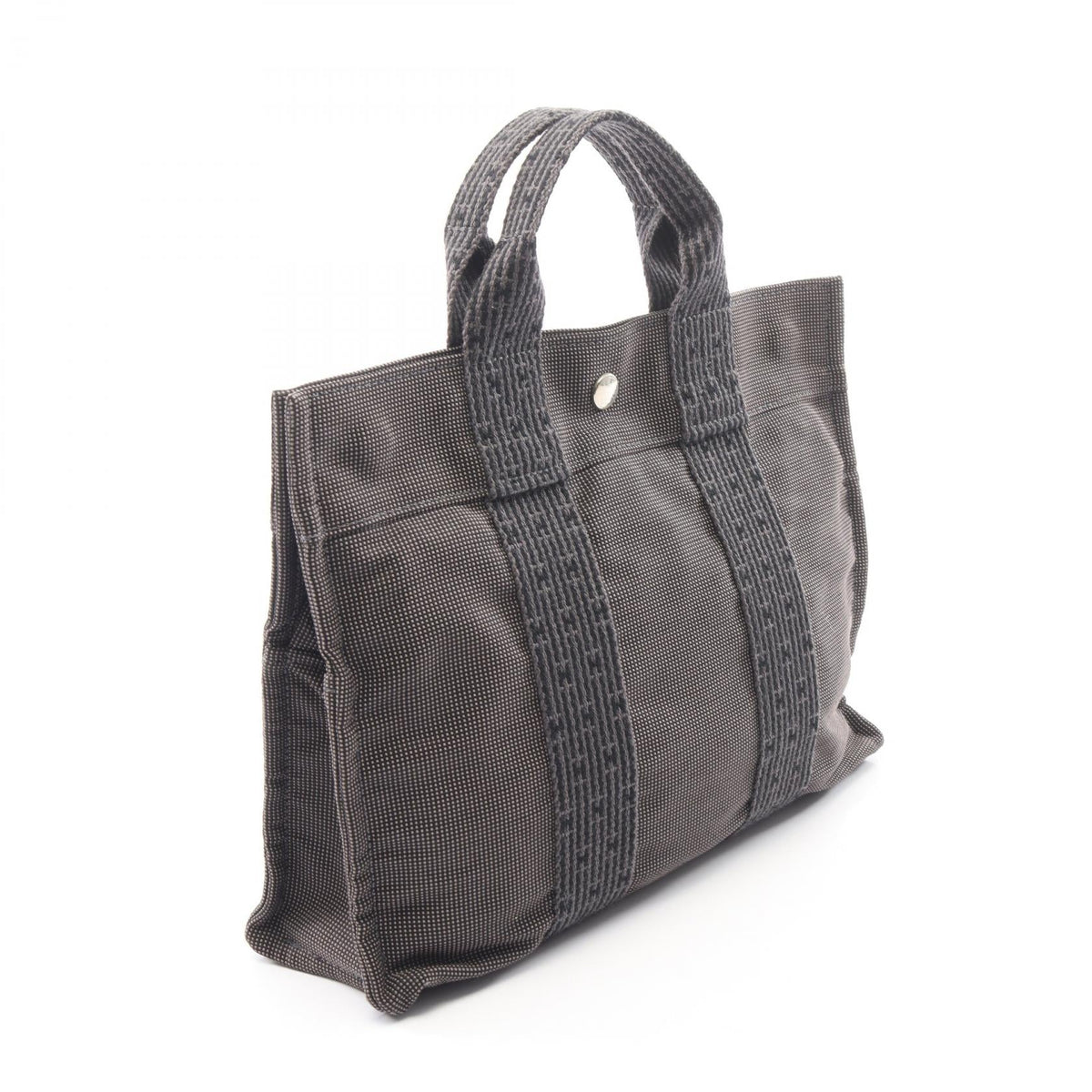 HERMES HerlinePM Tote Bag Gray Other Nylon canvas 2101220031077