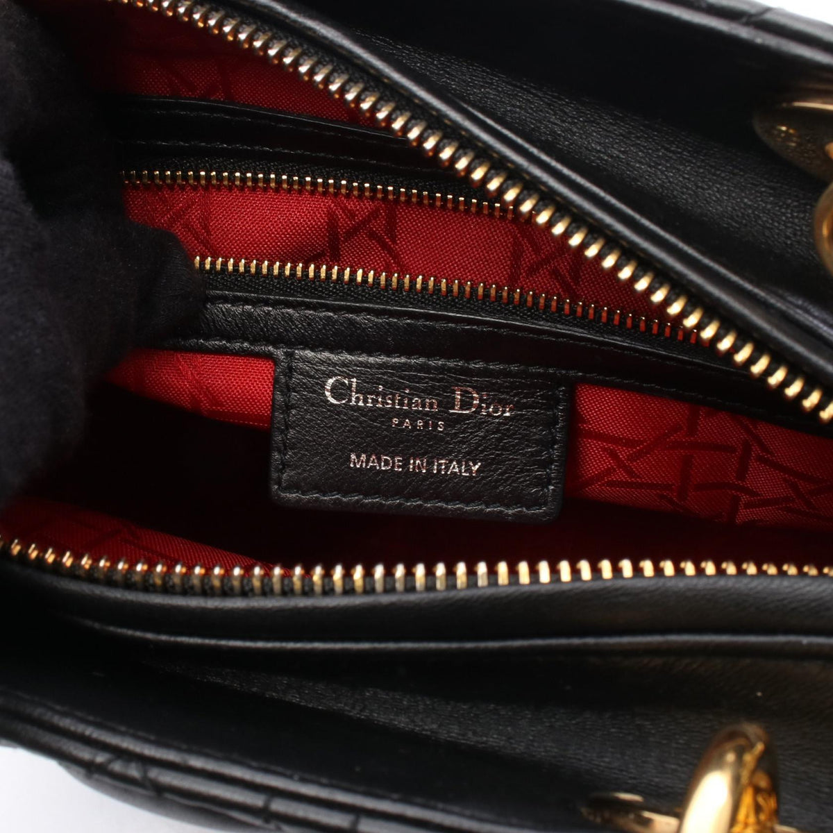 Dior LADY DIOR Christian Dior 2WAY Handbag Black leather 2101220031350