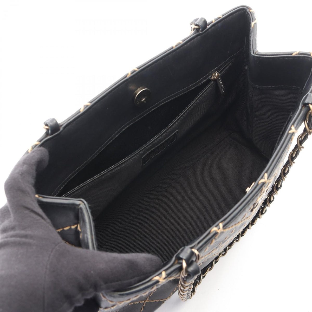 CHANEL Black Wild stitch leather 2101220031435