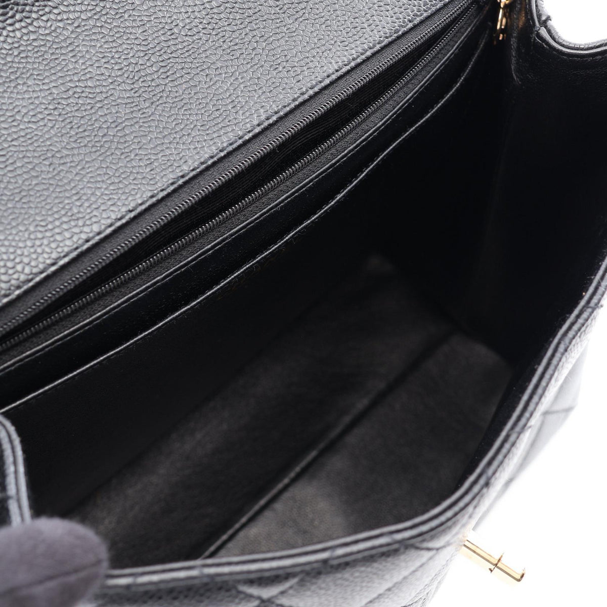 CHANEL Black Matelasse Grained Calfskin leather A12397 2101220031527