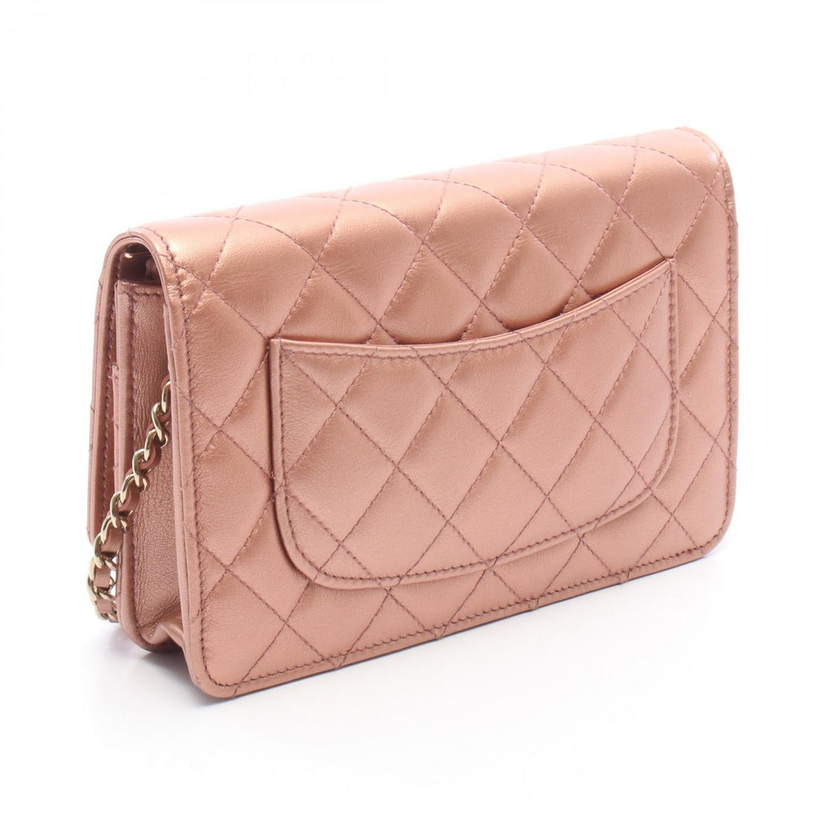 CHANEL Gold Matelasse metallic leather 2104102524216