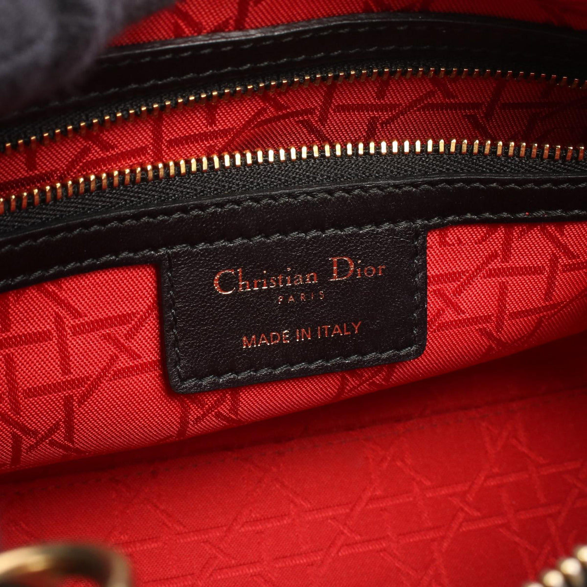 Dior LADY DIOR Christian Dior 2WAY Handbag Black Lambskin (sheep leather) 2101220028077