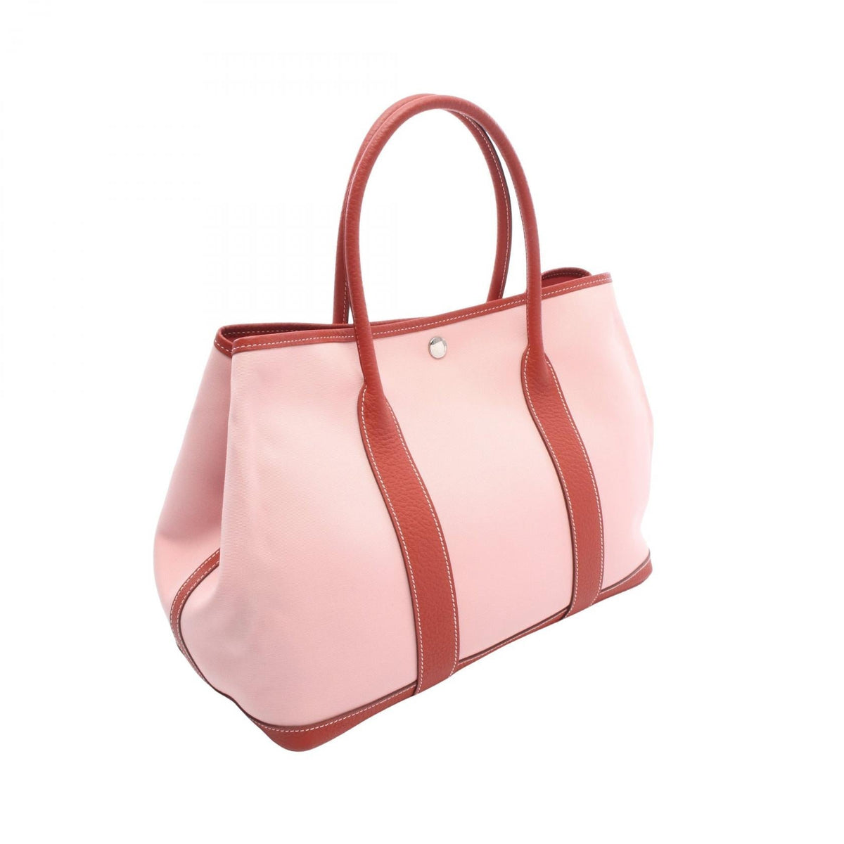 HERMES Garden party PM Tote BagRose sakura Rose sakura Pink/Red Toile officier canvas Toile officier / Vache leatherCountry leather 2101220028268