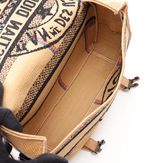 Dior Christian Dior Camp Shoulder Bag Beige/Black Other Jute 2101220029241