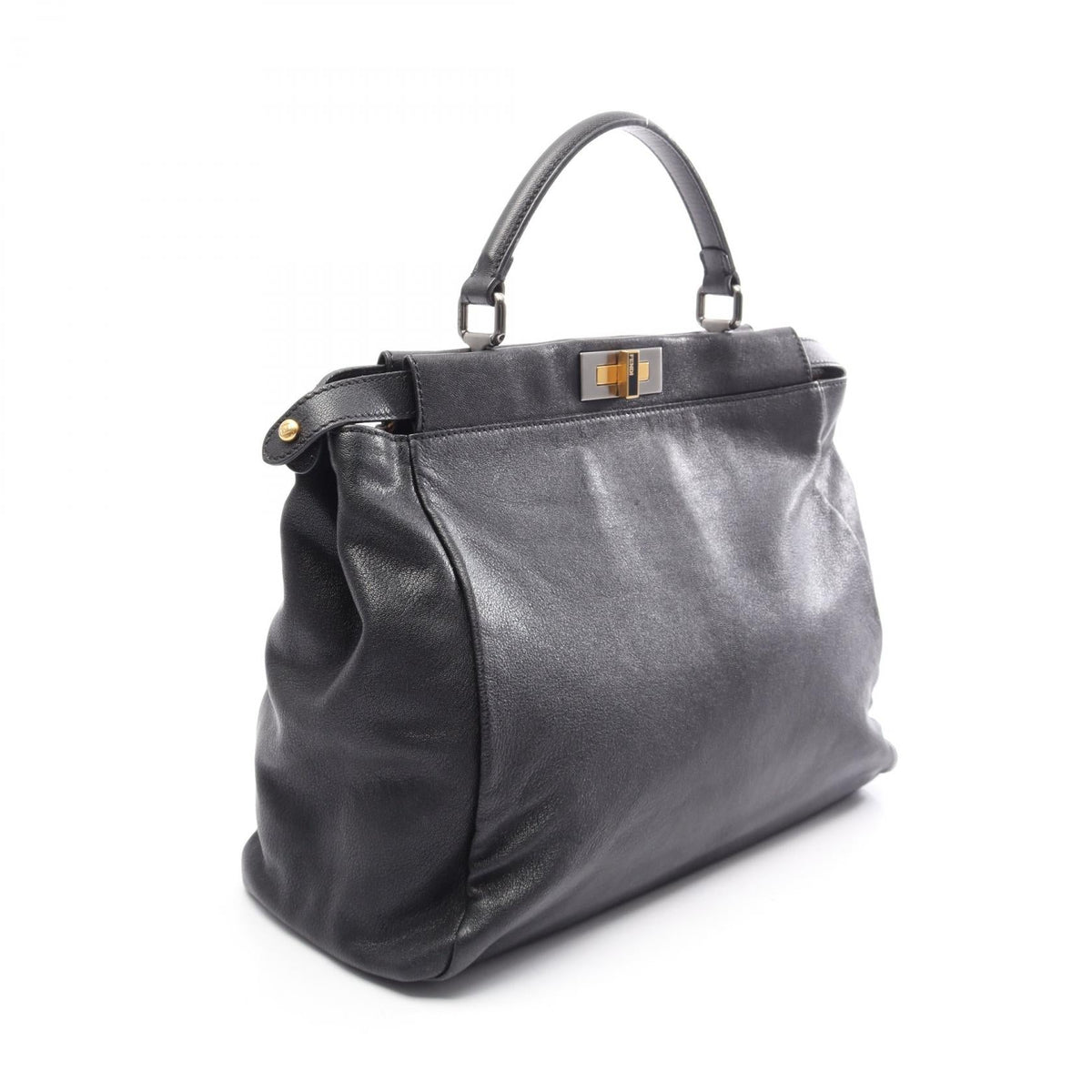 FENDI Peekaboo Large 2WAY Handbag Black leather 2101220029289