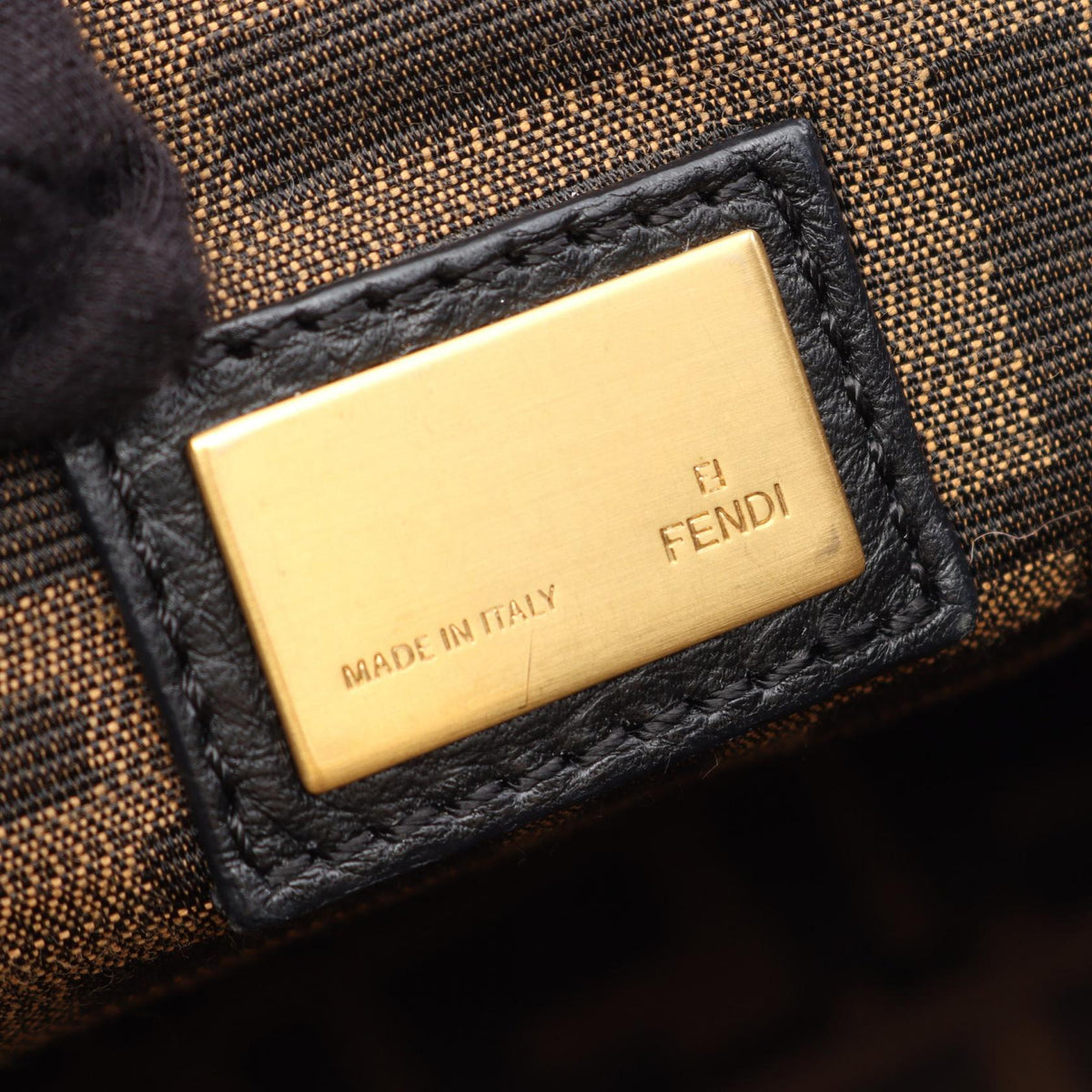FENDI Peekaboo Large 2WAY Handbag Black leather 2101220029289