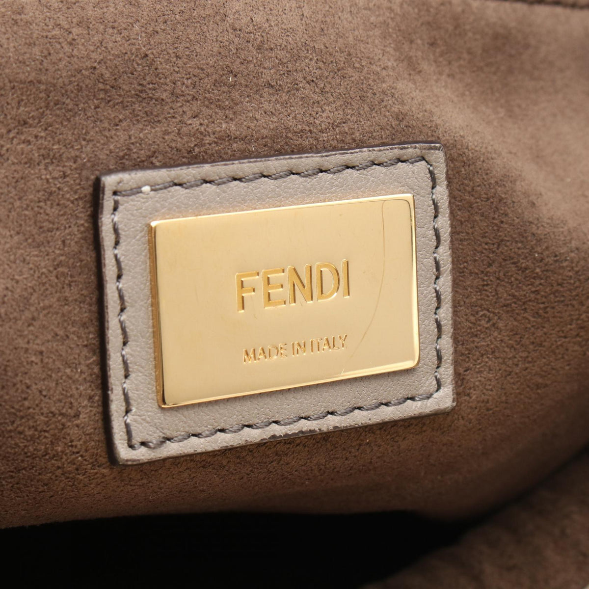 FENDI Peekaboo Large Handbag Beige leather 8BN210 2101220029326