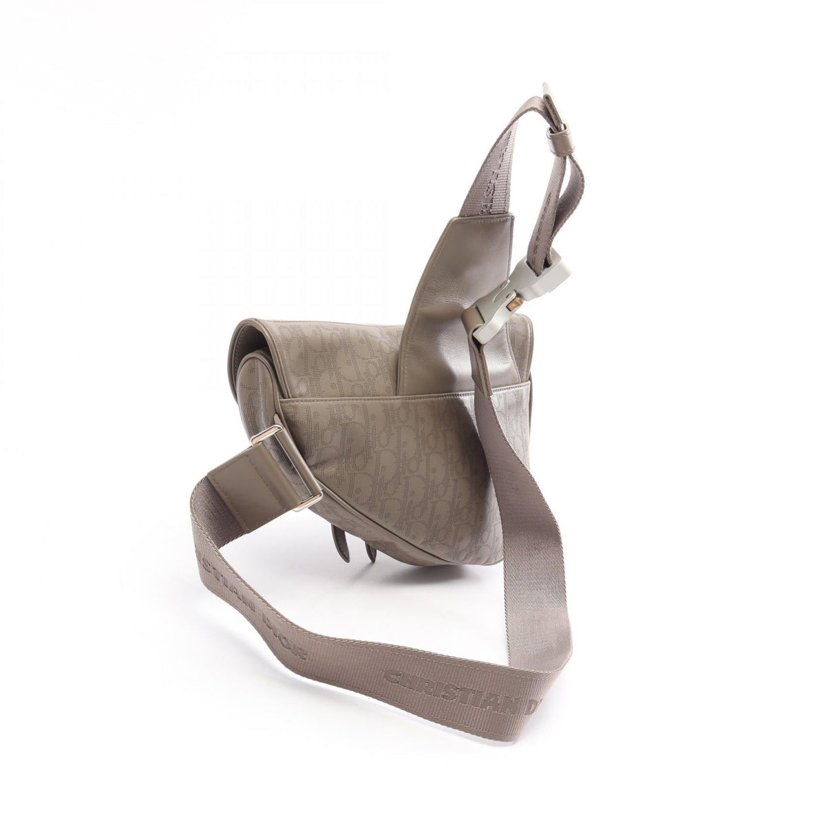 Dior Oblique perforated saddle Waist bag Body bag Beige leather 2101220029371