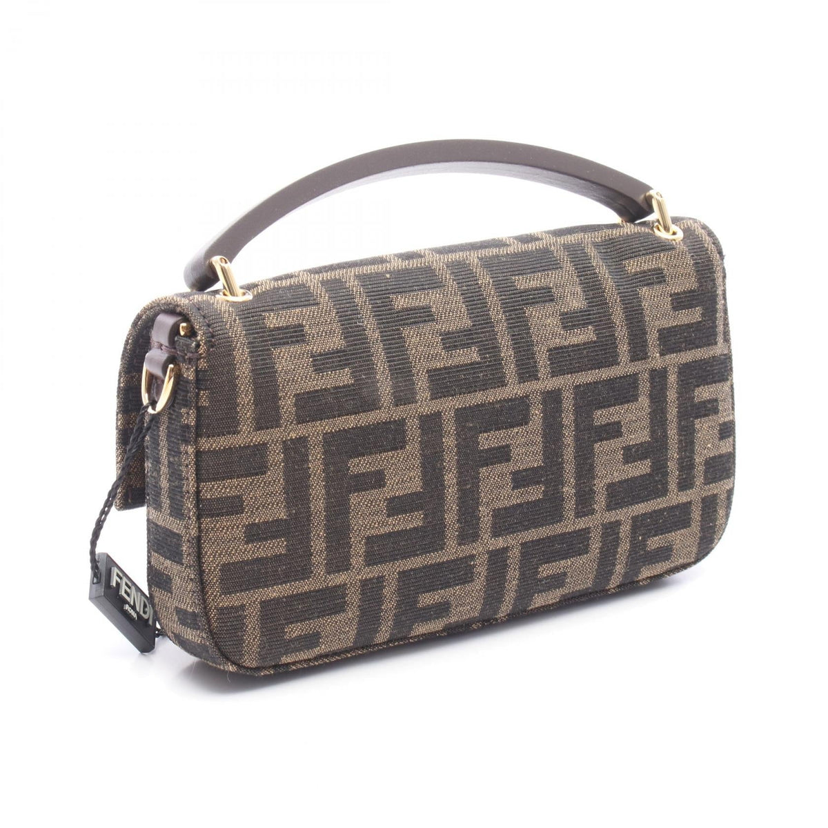 FENDI Baguette Smartphone Pouch ZUCCA 2WAY Shoulder Bag Brown canvas leather 7AS142AP9LF19TA 2101220025106