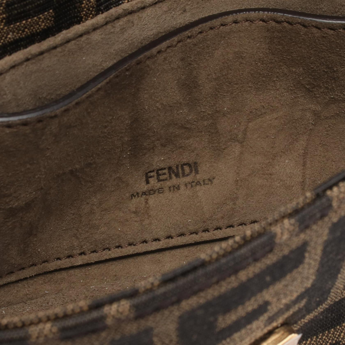 FENDI Baguette Smartphone Pouch ZUCCA 2WAY Shoulder Bag Brown canvas leather 7AS142AP9LF19TA 2101220025106