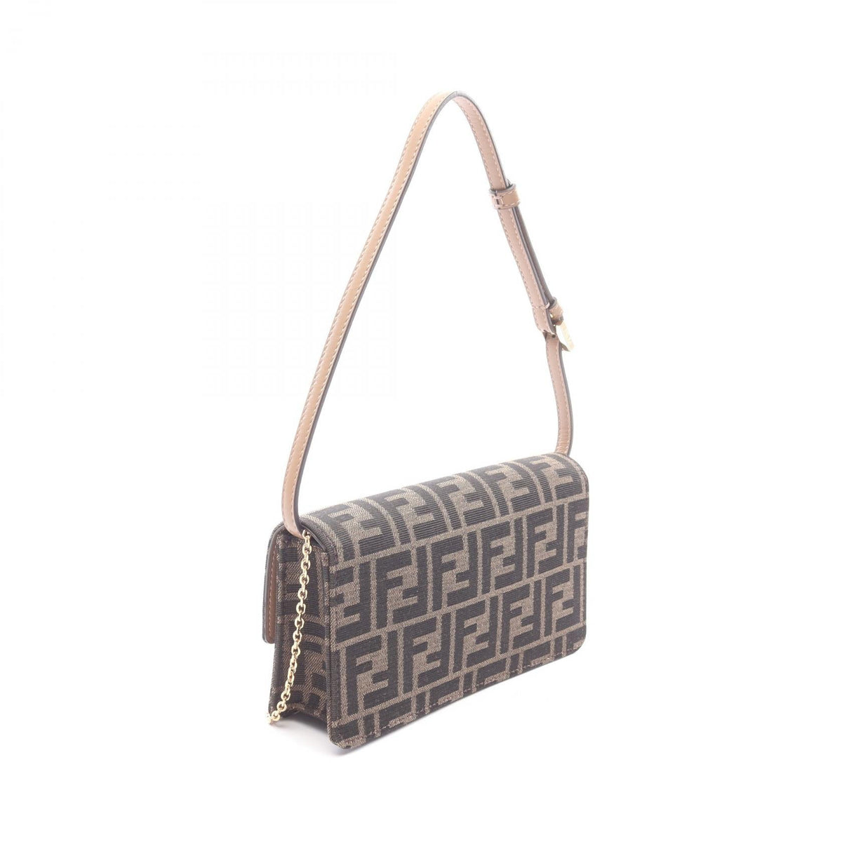 FENDI Baguette Zucca 2WAY Shoulder Bag Brown canvas leather 8M0498A98PF0A6E 2101220025113