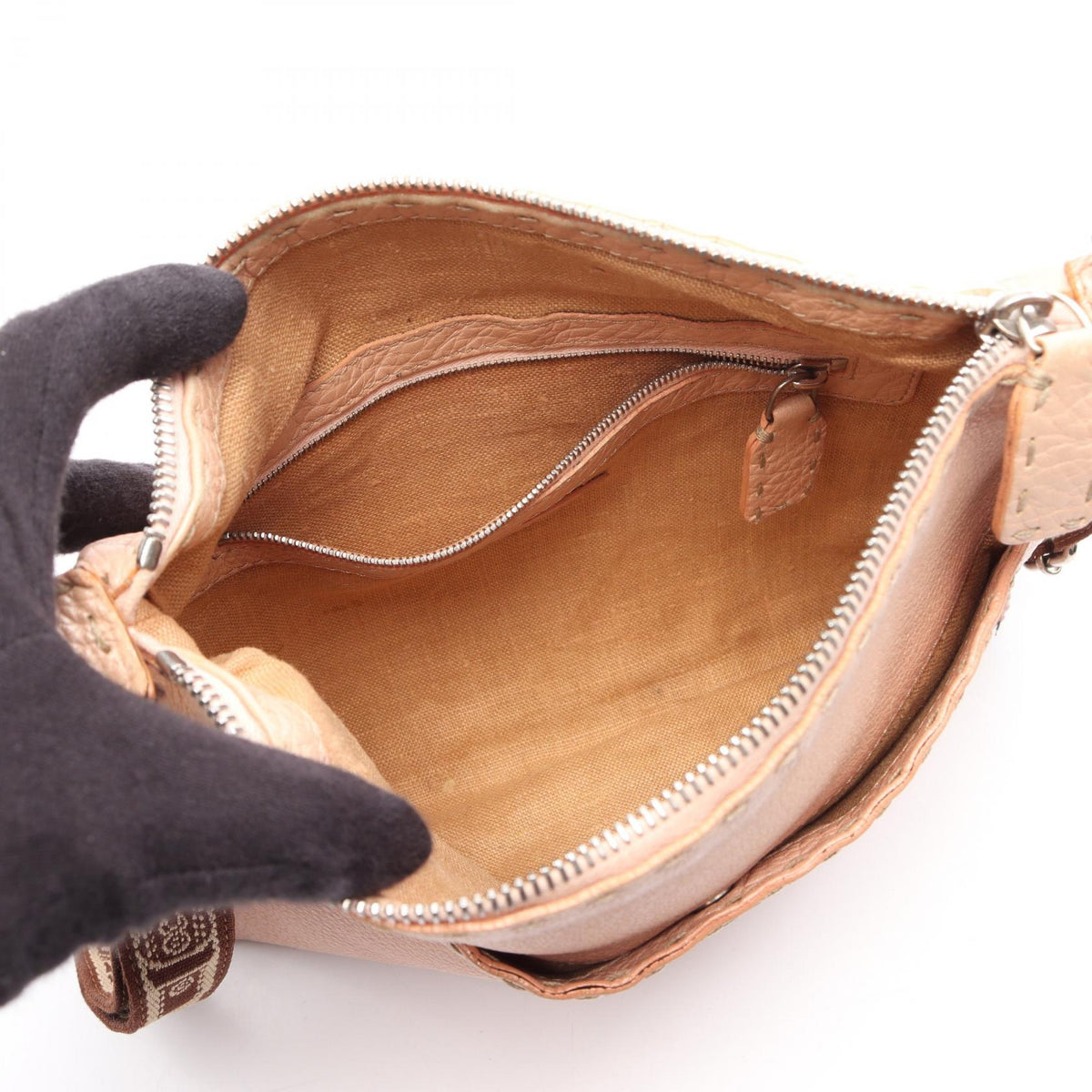 FENDI Selleria Shoulder Bag Pink leather 8BT109 2101220021313