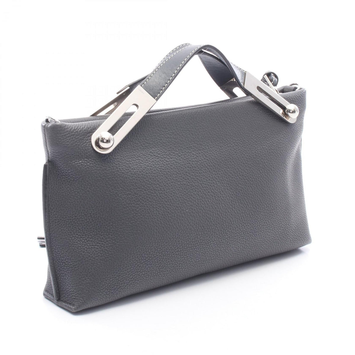 LOEWE Missy Small 2WAY Handbag Gray leather 327.12.KS28 2107601169353