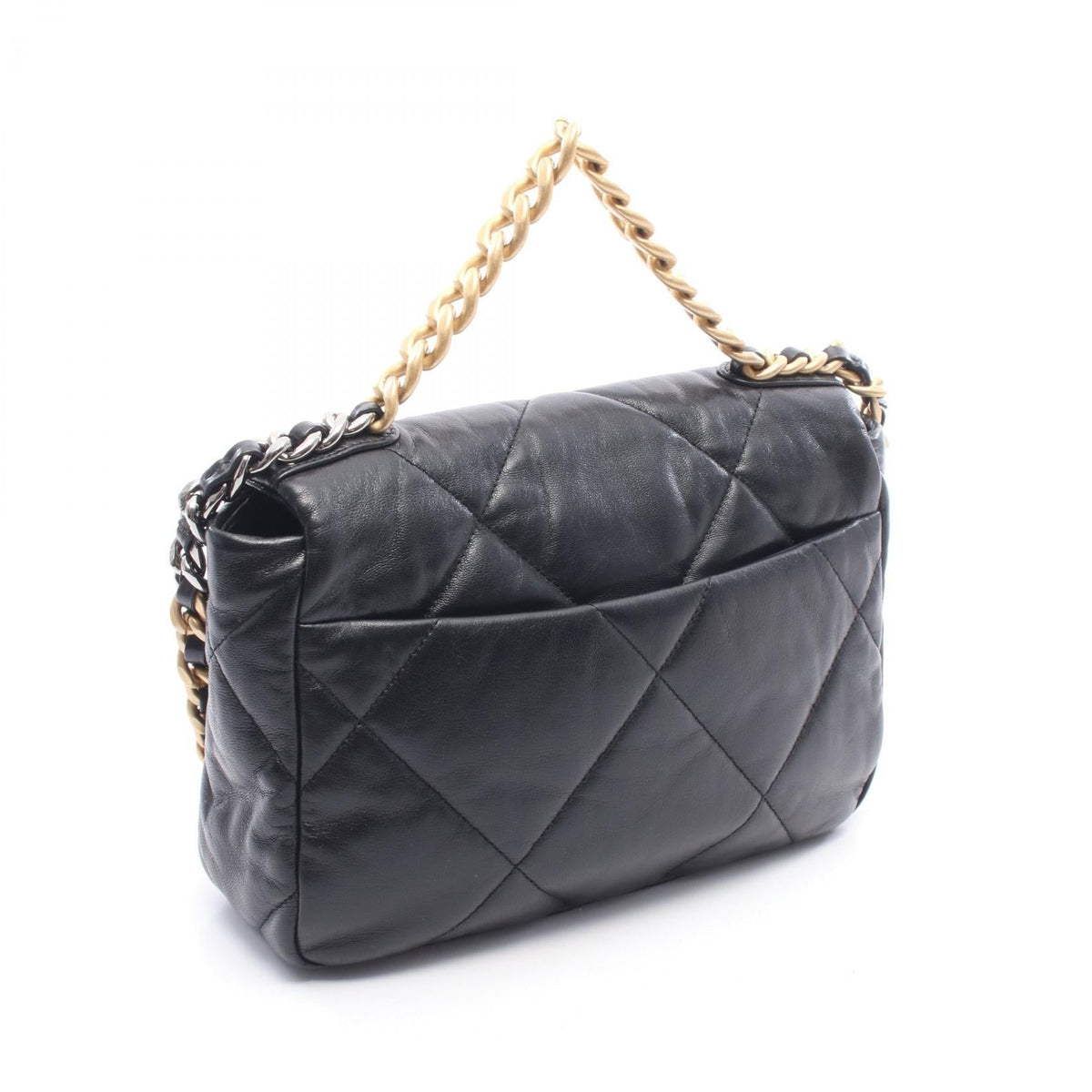 CHANEL Black 19 dix-neuf 19 Matelasse 2WAY leather AS1160 2101220019921