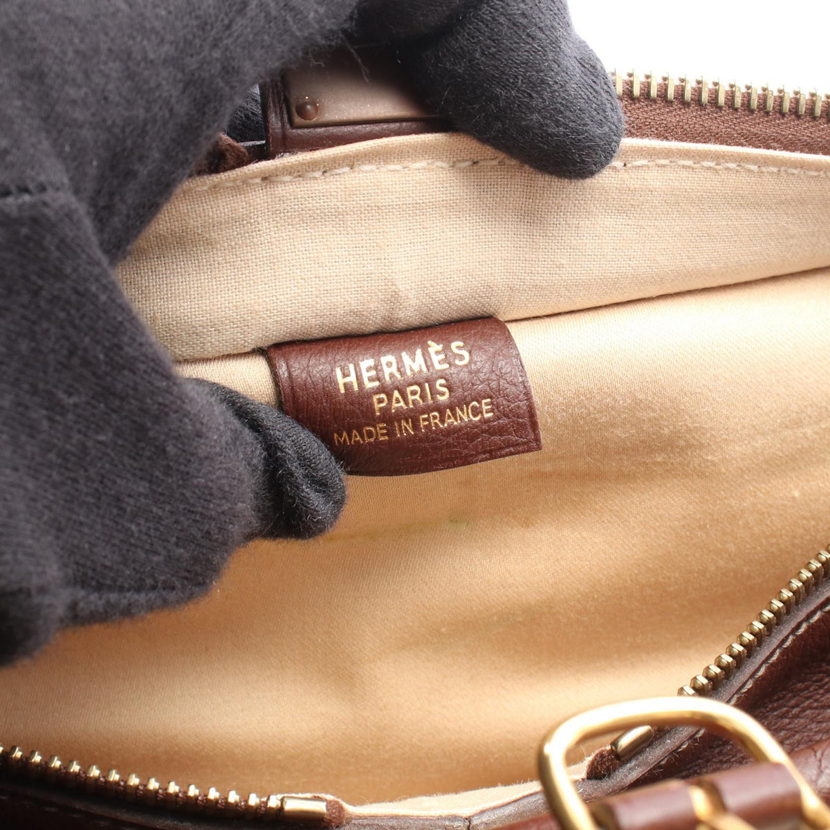 HERMES Victoria Ecru Other bagEcru Ecru Beige/Brown Toile H canvas leather Taurillon Clemence 2101220020590