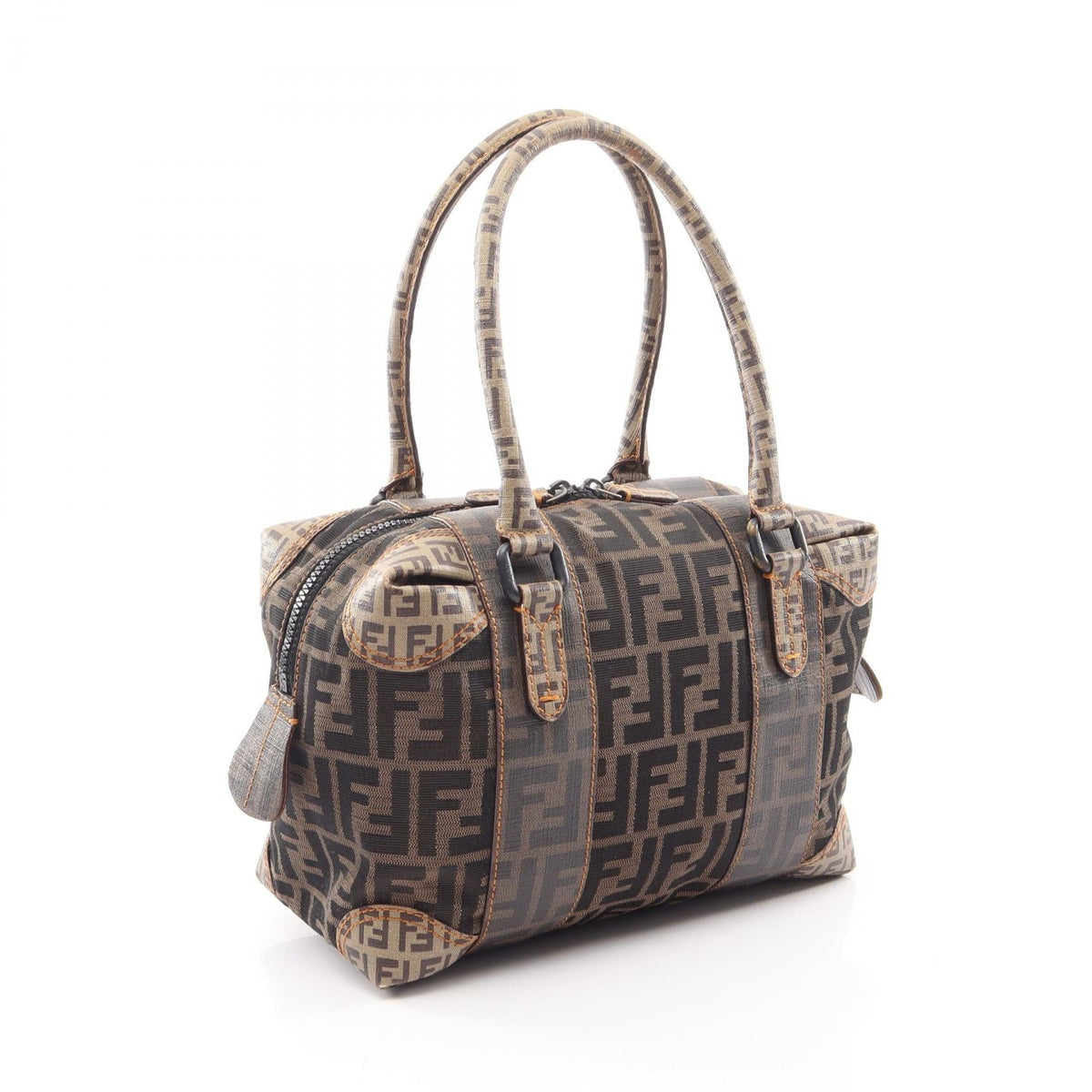 FENDI Zucca Handbag Brown/Beige/Black PVC coated canvas 2101220018870