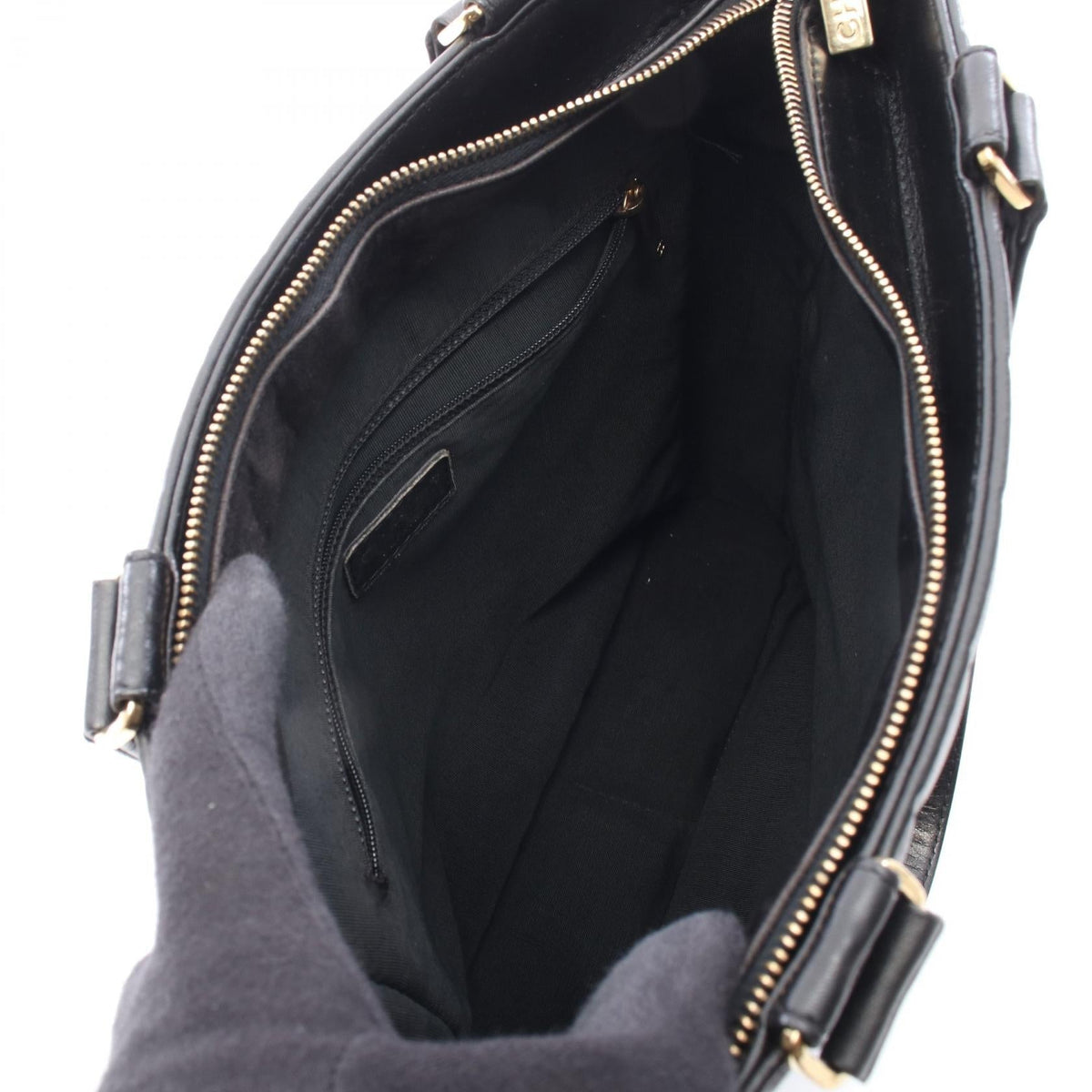 CHANEL Black Chocolate bar Lambskin (sheep leather) A17443 2101220019150