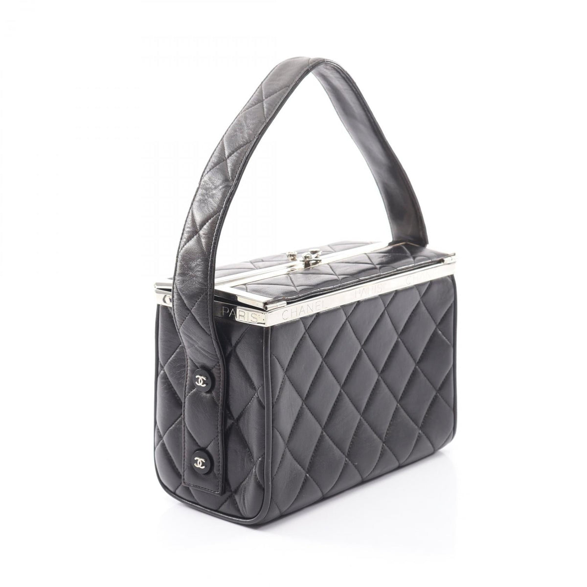 CHANEL Black Matelasse Lambskin (sheep leather) 2101220019570