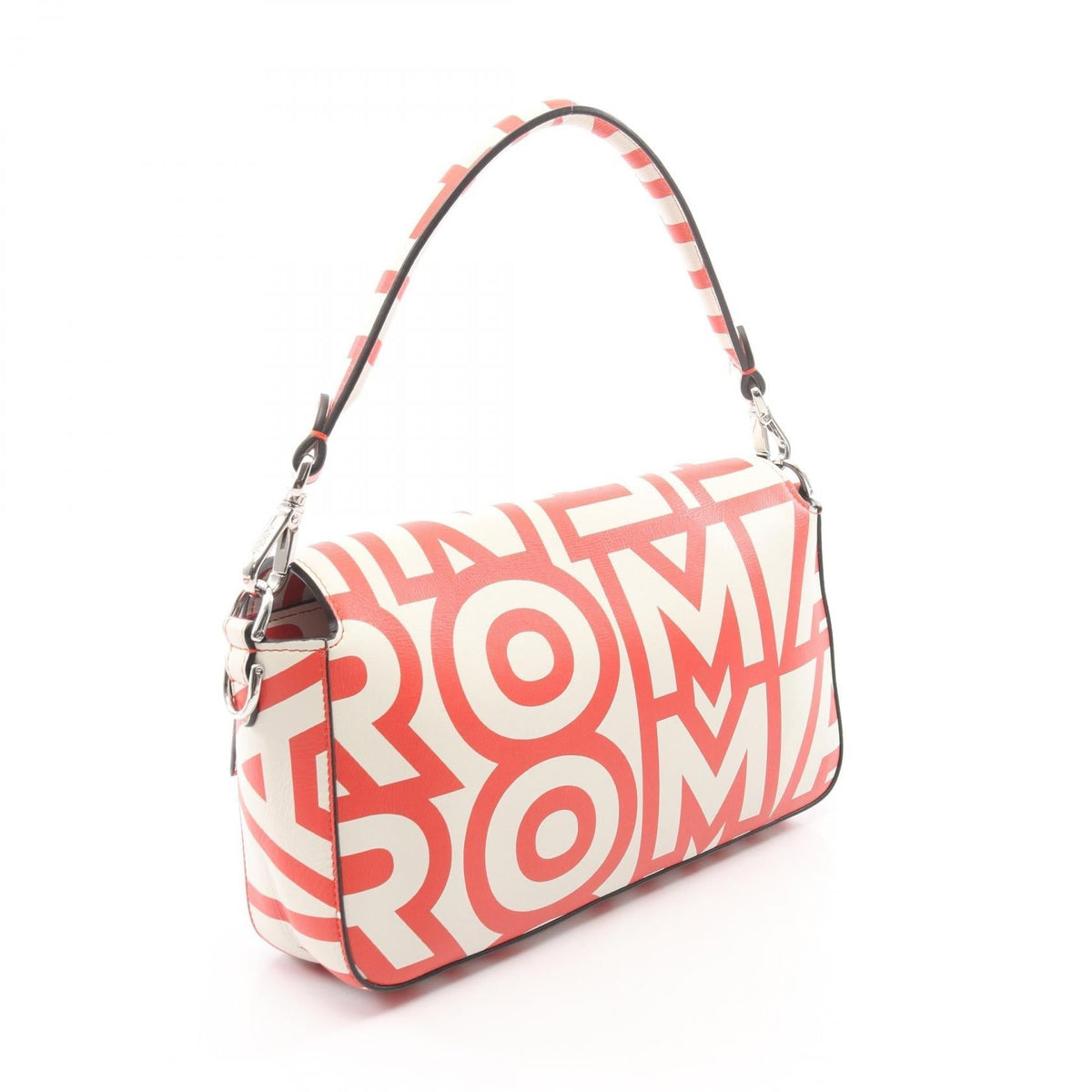 FENDI FENDI � MARC JACOB Mamma Bucket 2WAY Handbag White/Red leather 2101220019600