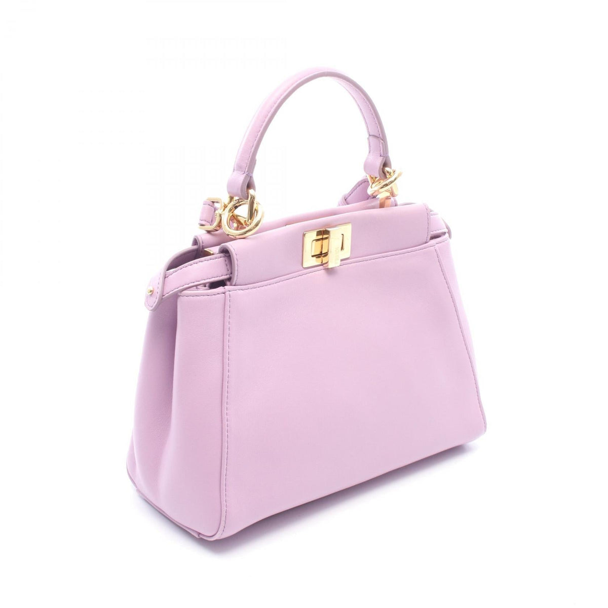 FENDI Mini Peek Boo 2WAY Handbag Purple leather 8BN244 2101220017842