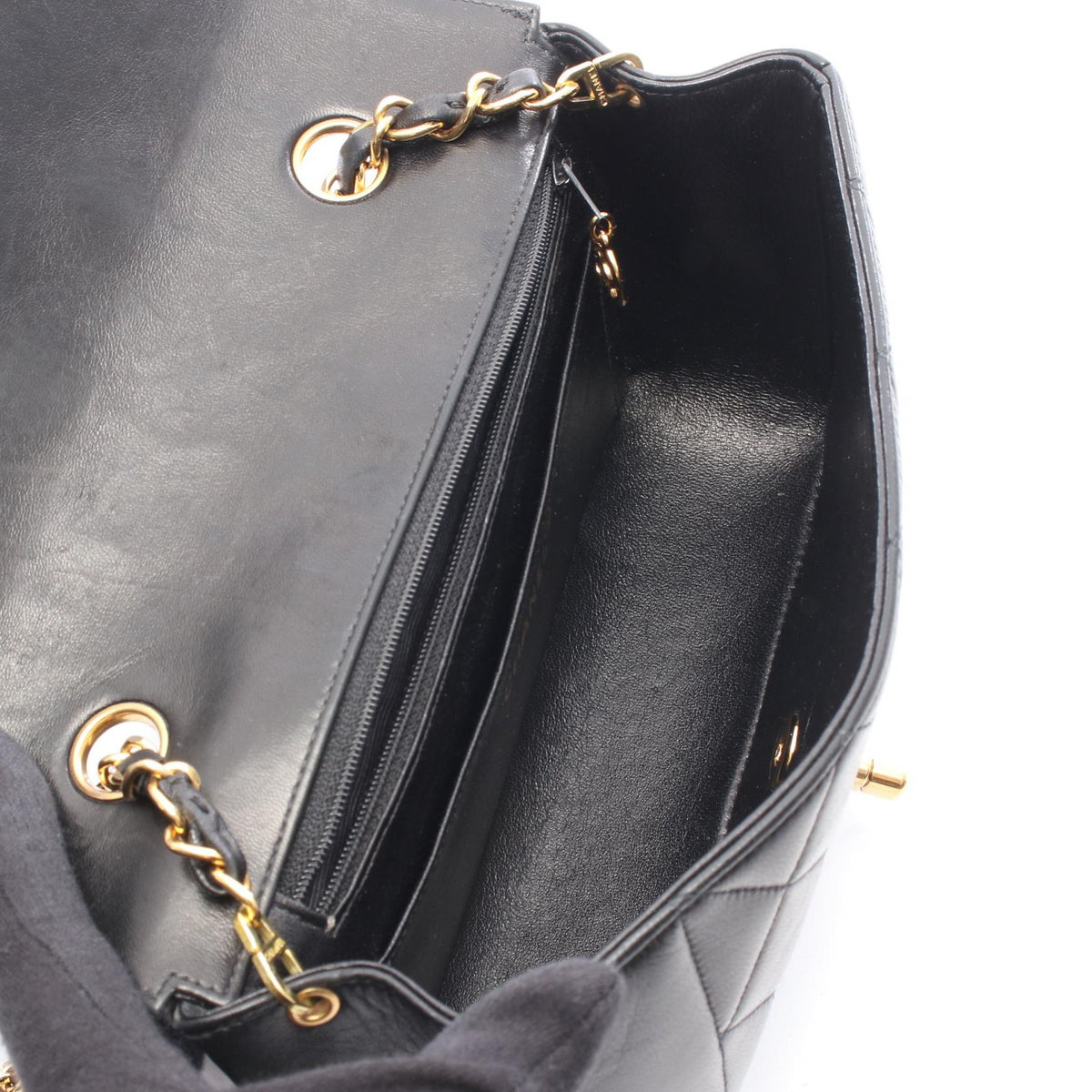 CHANEL Black Matelasse Diana Flap Lambskin (sheep leather) A01164 2101220018597