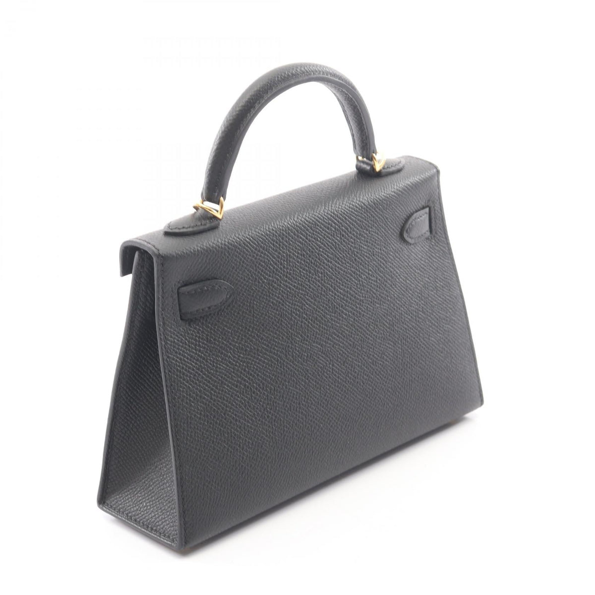 HERMES Mini Kelly 2 (External Stitching, 2-Way) HandbagNoir Black Noir Black Black Epsom leather Calfskin (cowhide) Epsom 2104102523318