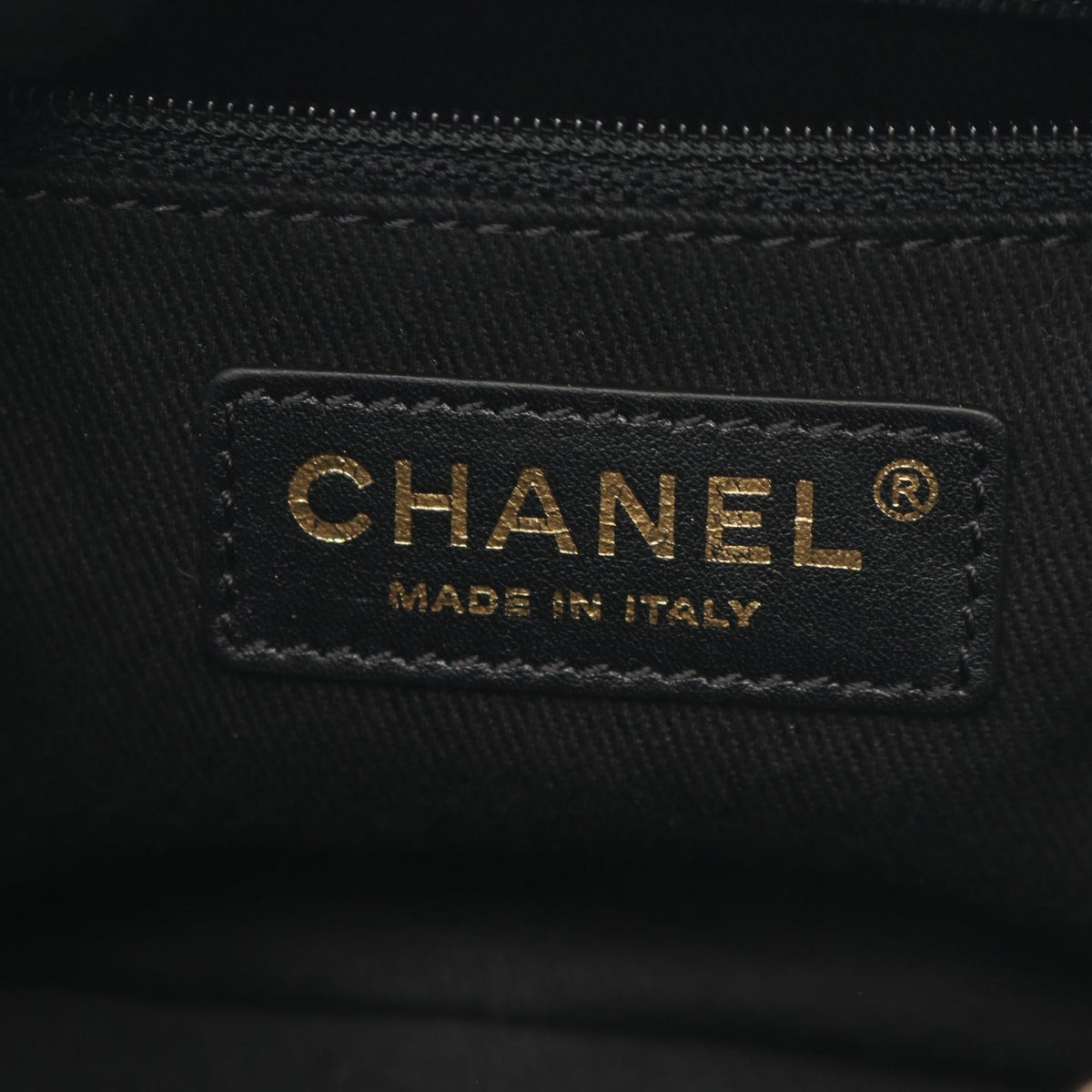 CHANEL Black Matelasse Vanity Bag 2WAY leather 2104102523462